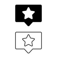 estrella icono vector colocar. clasificación ilustración firmar recopilación. clasificación símbolo. evaluación logo.