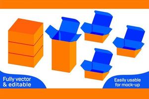 Gift box packaging 3D box design. vector