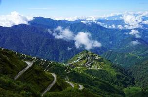 Greenery Zig Zag Road Landscape of Old Silk Route Sikkim photo