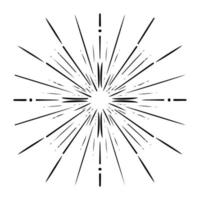 Vector black sun in boho style. Abstract illustration of the dawn drawn by hand with a single line. Esotericism.