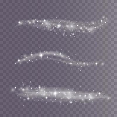 Cold wind with snow blow, winter weather icons with white smoke and flying snowflakes, freezing breath