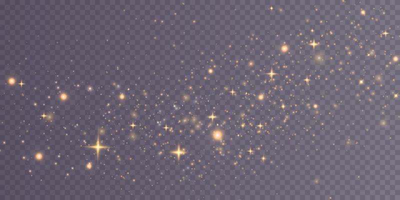 Golden bokeh lights with glowing particles.