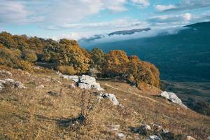 Nature landscape mountains stones travel clouds Fresh air photo