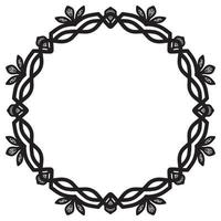 frame with abstract floral ornament vector