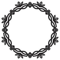 frame with abstract floral ornament vector