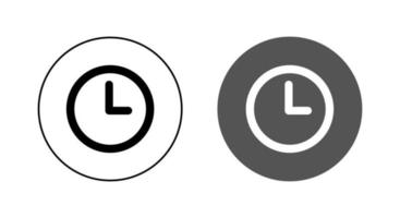 Time, clock icon vector isolated on circle background