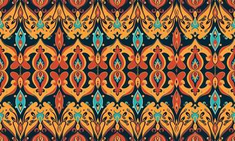 étnico resumen ikat modelo. sin costura modelo en tribal, gente bordado, mexicano estilo. azteca geométrico Arte ornamento diseño de impresión para alfombra, fondo de pantalla, ropa, envase, tela, cubrir, textil vector