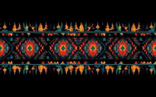 étnico resumen ikat modelo. sin costura modelo en tribal, gente bordado, mexicano estilo. azteca geométrico Arte ornamento diseño de impresión para alfombra, fondo de pantalla, ropa, envase, tela, cubrir, textil vector