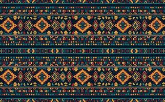 étnico resumen ikat modelo. sin costura modelo en tribal, gente bordado, mexicano estilo. azteca geométrico Arte ornamento diseño de impresión para alfombra, fondo de pantalla, ropa, envase, tela, cubrir, textil vector