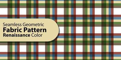 Seamless Geometric Fabric Pattern-Renaissance Color vector