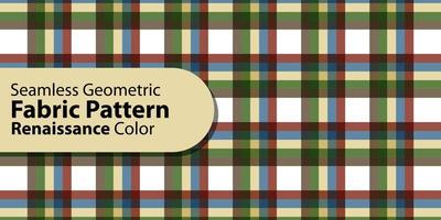 Seamless Geometric Fabric Pattern-Renaissance Color vector