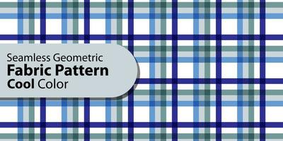 Seamless Geometric Fabric Pattern-Cool Color vector