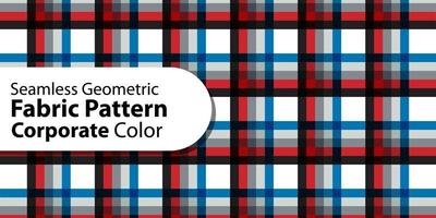 Seamless Geometric Fabric Pattern-Corporate Color vector