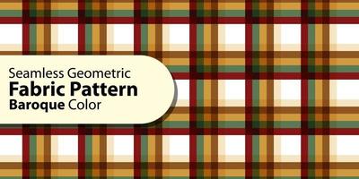 Seamless Geometric Fabric Pattern-Baroque Color vector