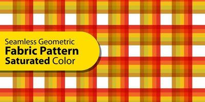 Seamless Geometric Fabric Pattern-Saturated Color vector