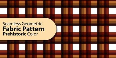 Seamless Geometric Fabric Pattern-Prehistoric Color vector