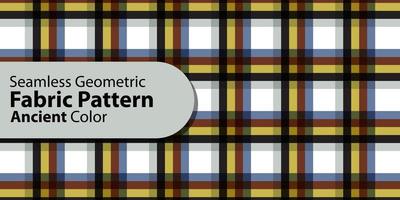 Seamless Geometric Fabric Pattern-Ancient Color vector