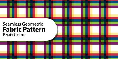 Seamless Geometric Fabric Pattern, Fruit Color vector