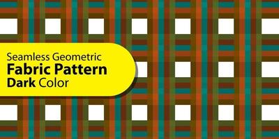 Seamless Geometric Fabric Pattern-Dark Color vector