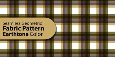 Seamless Geometric Fabric Pattern-Earth tone Color vector