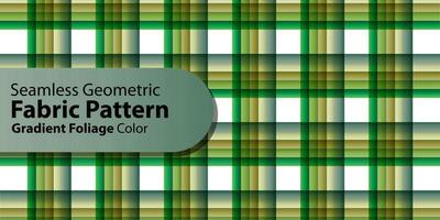 Seamless Geometric Fabric Pattern-Gradient Foliage Color vector