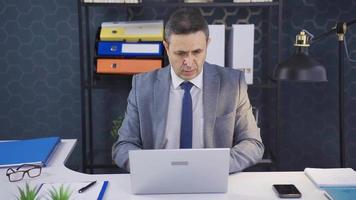 The businessman, who is in a rush of time, is trying to complete his work quickly and practically. video