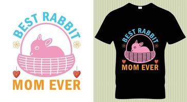 Happy Easter Bunny Rabbit mom teacher 2023 T-shirt design. vector