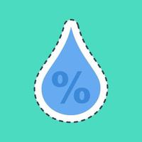 Sticker line cut humidity. Weather elements symbol. Good for prints, web, smartphone app, posters, infographics, logo, sign, etc. vector