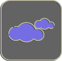 Icon cloudy. Weather elements symbol. Icons in embossed style. Good for prints, web, smartphone app, posters, infographics, logo, sign, etc. vector