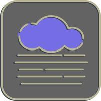 Icon fog. Weather elements symbol. Icons in embossed style. Good for prints, web, smartphone app, posters, infographics, logo, sign, etc. vector