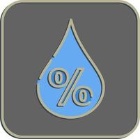 Icon humidity. Weather elements symbol. Icons in embossed style. Good for prints, web, smartphone app, posters, infographics, logo, sign, etc. vector