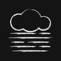Icon fog. Weather elements symbol. Icons in chalk style. Good for prints, web, smartphone app, posters, infographics, logo, sign, etc. vector
