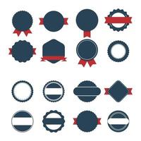 Set Silver labels and badges of seal quality stock. vector illustration