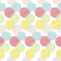 Abstract pattern with colored circles and zigzags. Bright colored circles on a seamless background vector