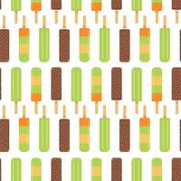 Seamless ice cream pattern. Fruit ice and ice cream on a stick. Flat style vector image