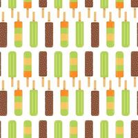 Seamless ice cream pattern. Fruit ice and ice cream on a stick. Flat style vector image