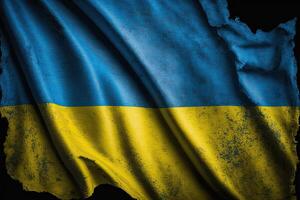 Ucrania bandera. ilustración ai generativo foto