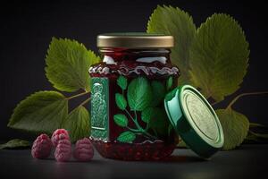 Jam Jar. Natural Background. Illustration photo