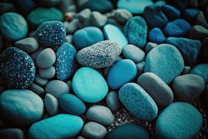 Abstract background of the nature of pebbles. Blue texture. Illustration photo