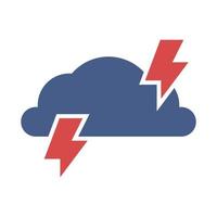 thunder icon for download vector