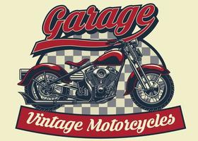 vintage motorcycle design vector