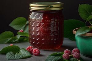 Jam Jar. Natural Background. Illustration photo