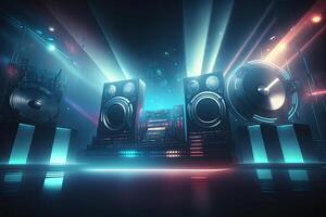 Music night party background. Illustration photo