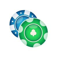 Poker chips shiny icon vector design templates