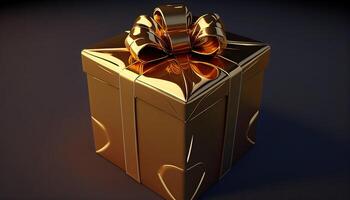 Gift box 3d illustration. photo