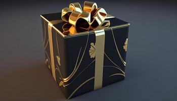 Gift box 3d illustration. photo