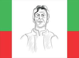 Imran khan hand drawn sketch vector illustration