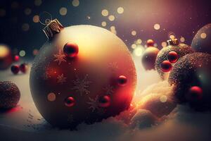 New Year and Merry Christmas Holiday Winter Background. Christmas decorations, backdrop with copy space, photo