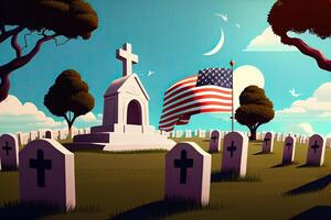 Memorial Day National Holiday illustration. photo