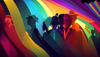 LGBT Community Pride Background Illustration, Rainbow Flag Colors. photo